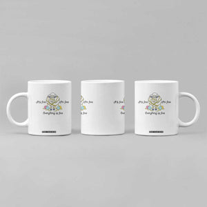 Its Fine I am Fine Everything Is Fine Coffee Mug Funny Sheep Yarn Chaos TS12 Print Your Wear