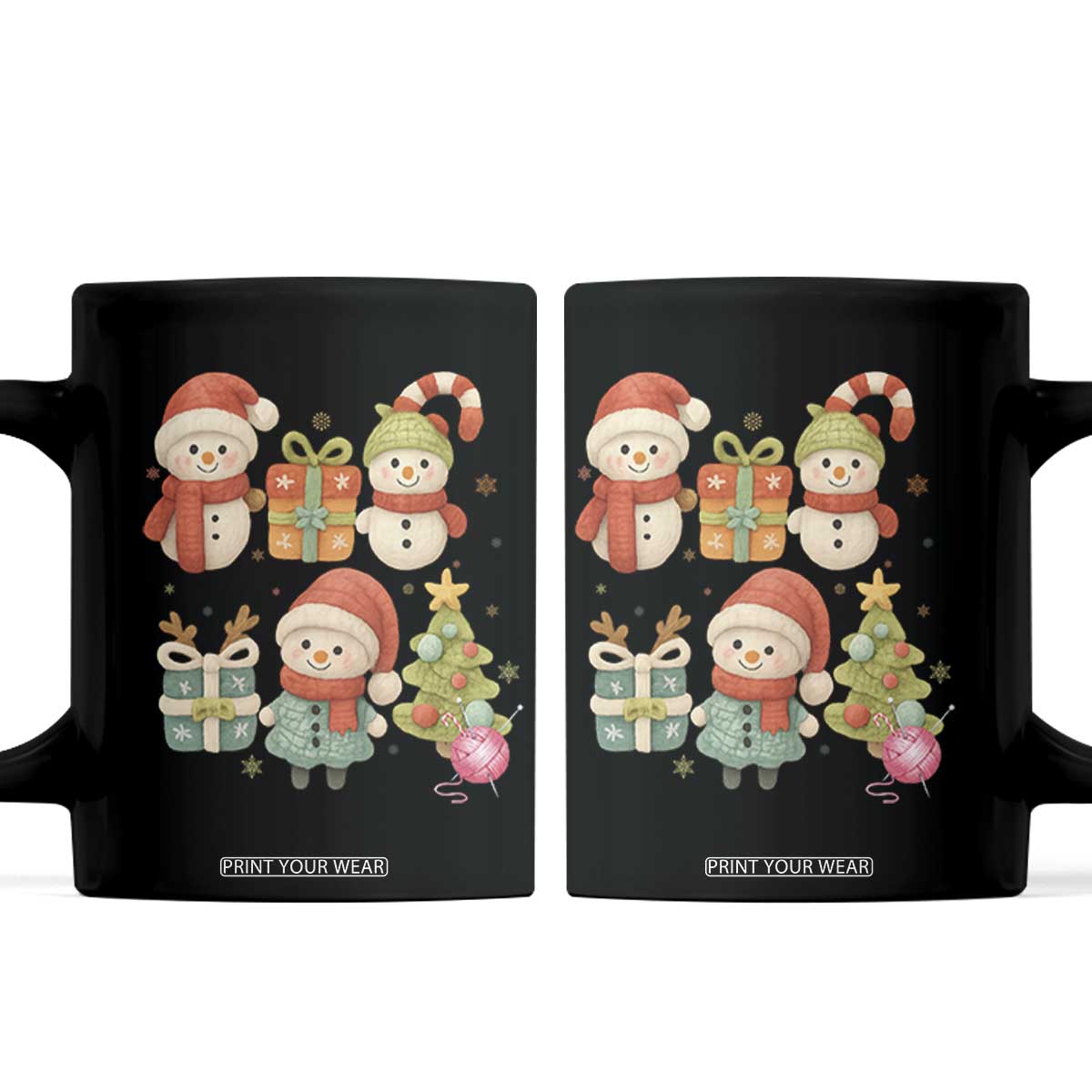 Crochet Christmas Coffee Mug Funny Xmas Gift For Crocheter TS12 Black Print Your Wear