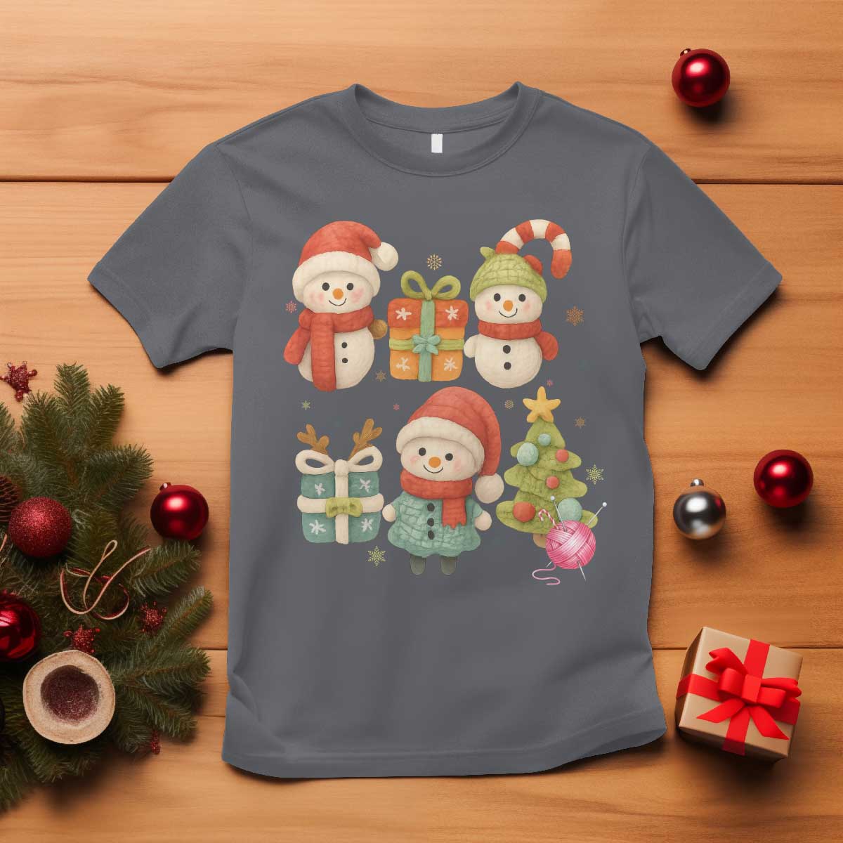 Crochet Christmas T Shirt Funny Xmas Gift For Crocheter TS12 Charcoal Print Your Wear