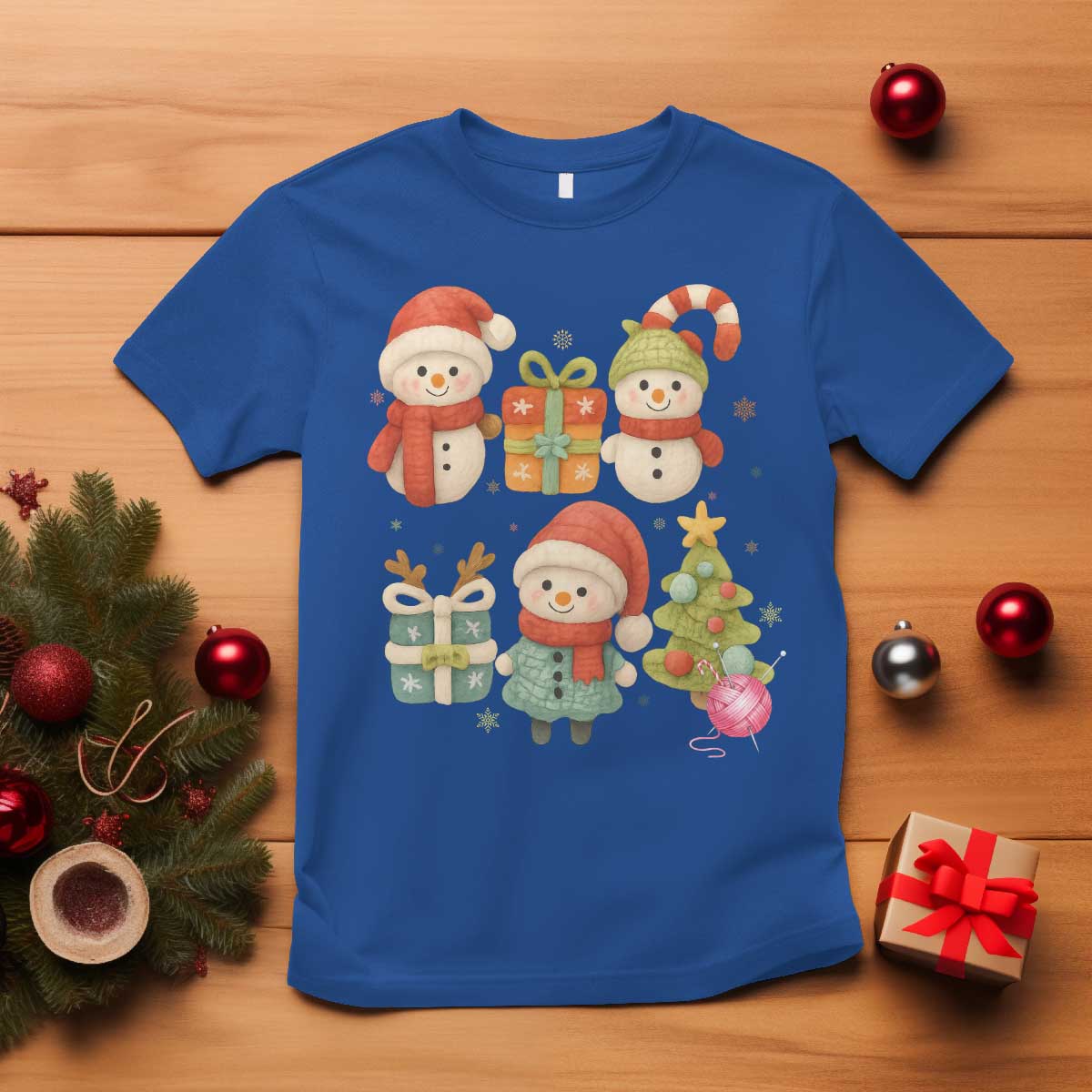Crochet Christmas T Shirt Funny Xmas Gift For Crocheter TS12 Royal Blue Print Your Wear