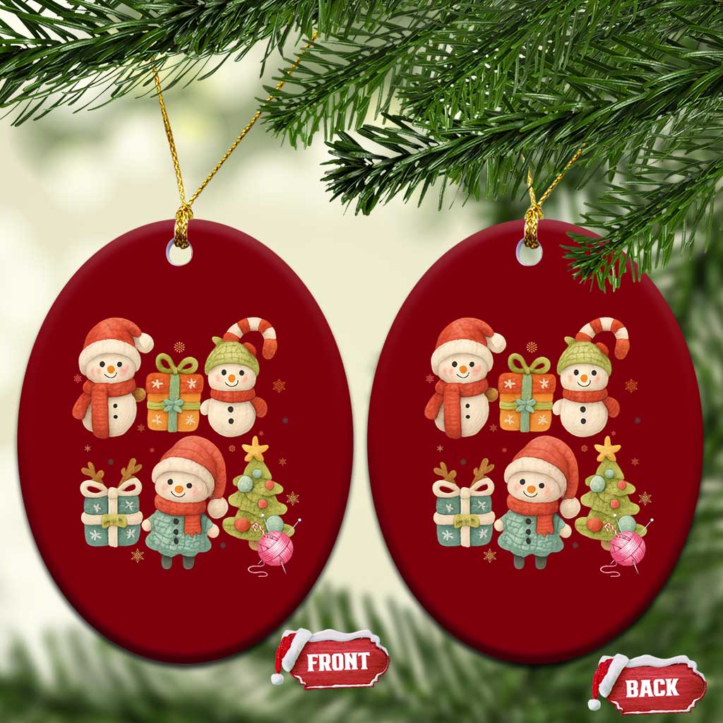 Crochet Xmas Ceramic Ornament Funny Xmas Gift For Crocheter TS12 Print Your Wear