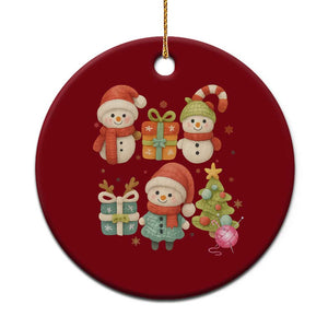 Crochet Xmas Ceramic Ornament Funny Xmas Gift For Crocheter TS12 1pc Red Print Your Wear