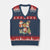 Crochet Xmas V-Neck Knit Sweater Vest Funny Xmas Gift For Crocheter TS12 Navy Red Print Your Wear