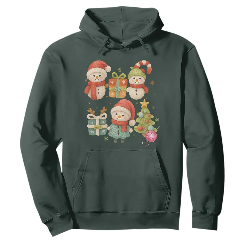 Crochet Christmas Hoodie Funny Xmas Gift For Crocheter TS12 Dark Forest Green Print Your Wear