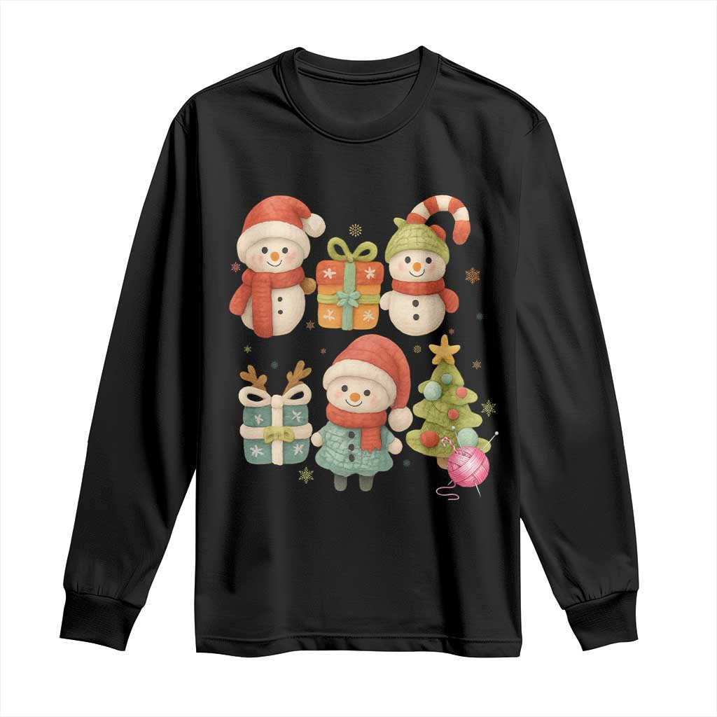 Crochet Christmas Long Sleeve Shirt Funny Xmas Gift For Crocheter TS12 Black Print Your Wear