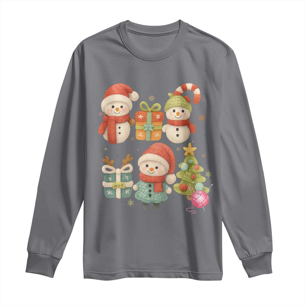 Crochet Christmas Long Sleeve Shirt Funny Xmas Gift For Crocheter TS12 Charcoal Print Your Wear