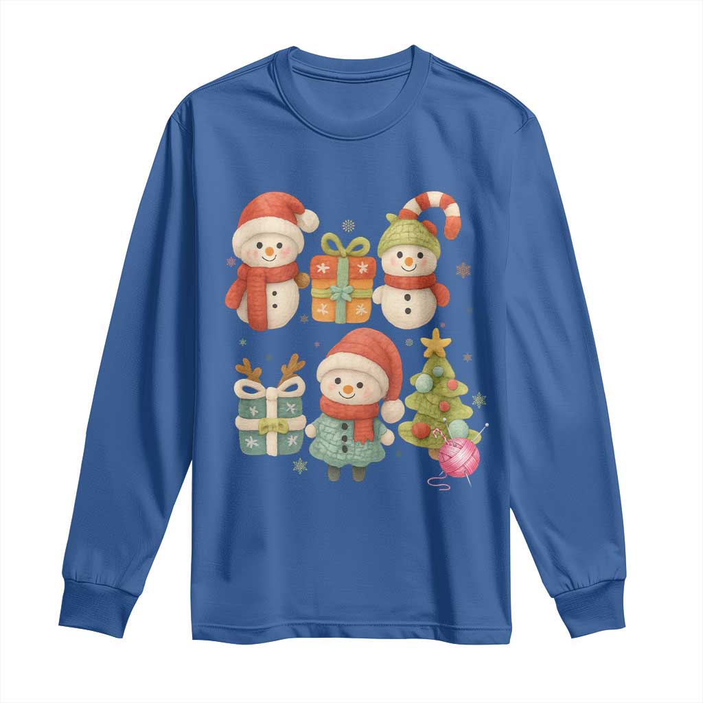 Crochet Christmas Long Sleeve Shirt Funny Xmas Gift For Crocheter TS12 Royal Blue Print Your Wear