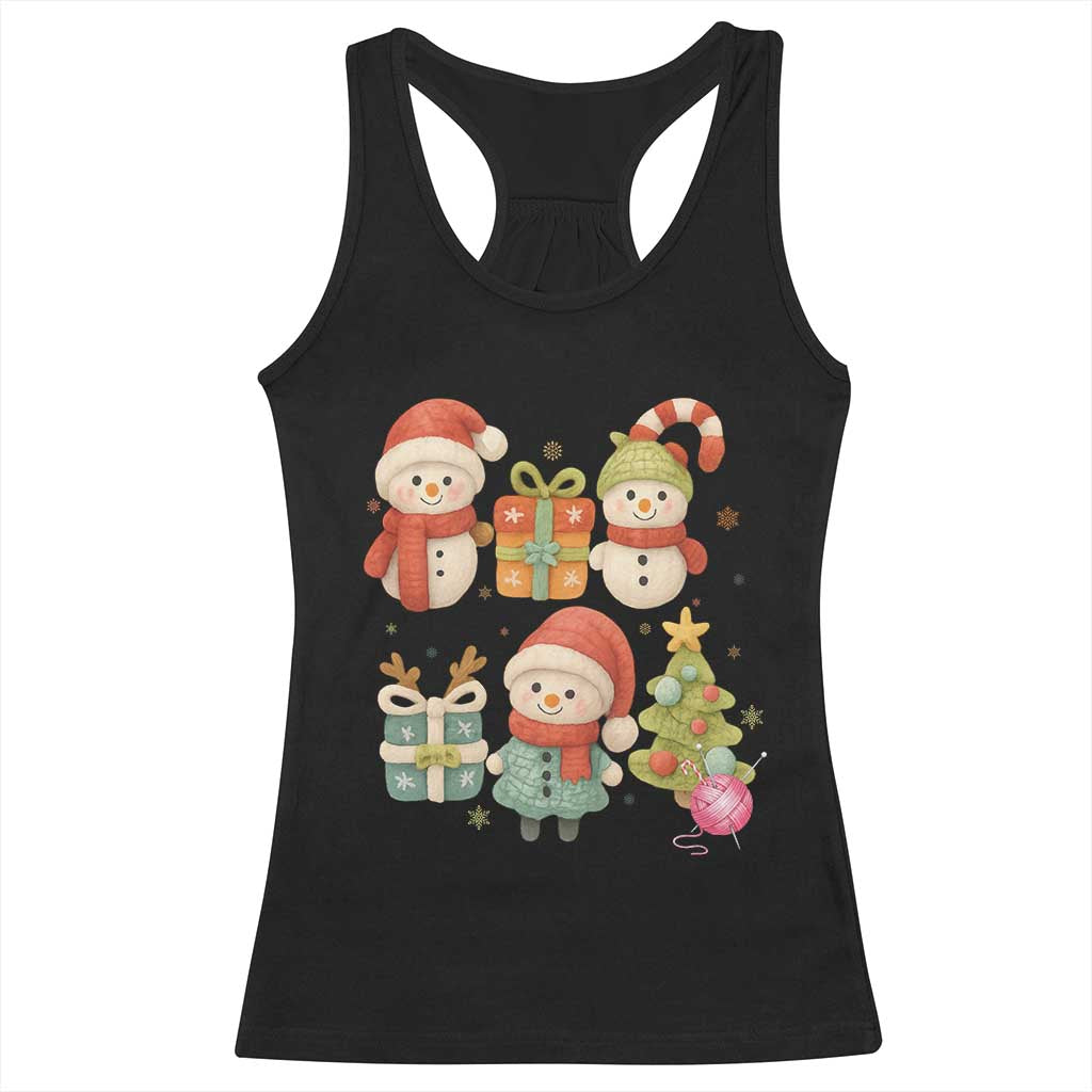 Crochet Christmas Racerback Tank Top Funny Xmas Gift For Crocheter TS12 Black Print Your Wear