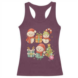 Crochet Christmas Racerback Tank Top Funny Xmas Gift For Crocheter TS12 Maroon Print Your Wear