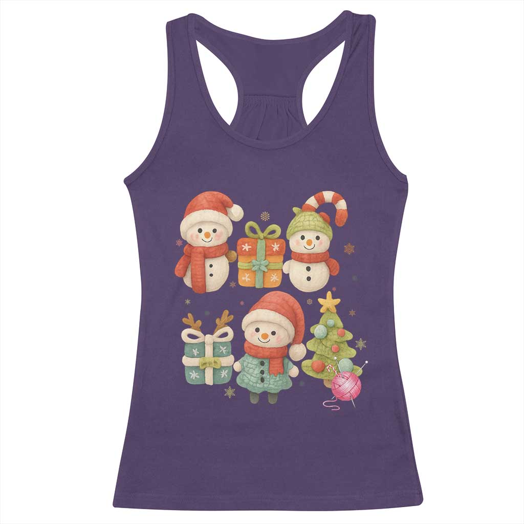 Crochet Christmas Racerback Tank Top Funny Xmas Gift For Crocheter TS12 Purple Print Your Wear