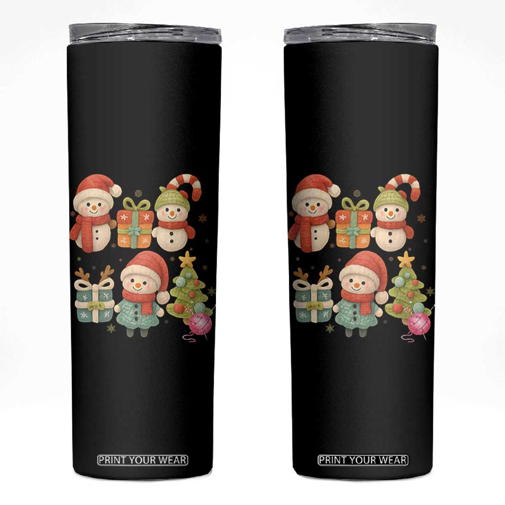 Crochet Christmas Skinny Tumbler Funny Xmas Gift For Crocheter TS12 Black Print Your Wear