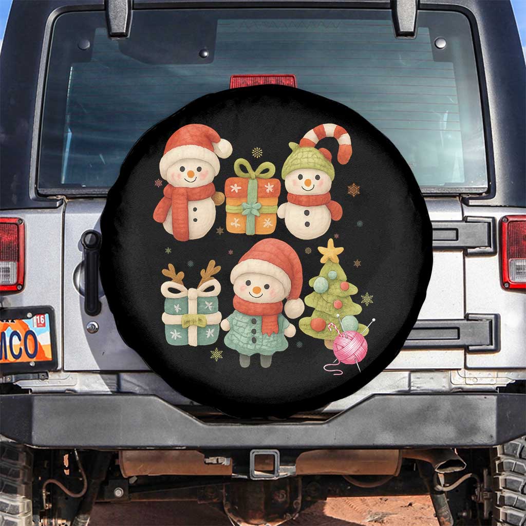 Crochet Christmas Spare Tire Cover Funny Xmas Gift For Crocheter TS12 No hole Black Print Your Wear