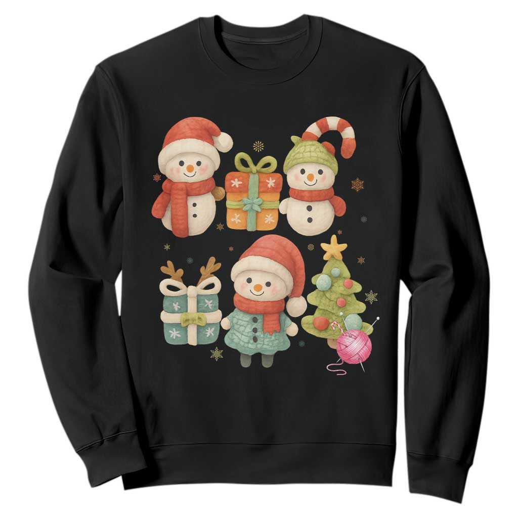 Crochet Christmas Sweatshirt Funny Xmas Gift For Crocheter TS12 Black Print Your Wear
