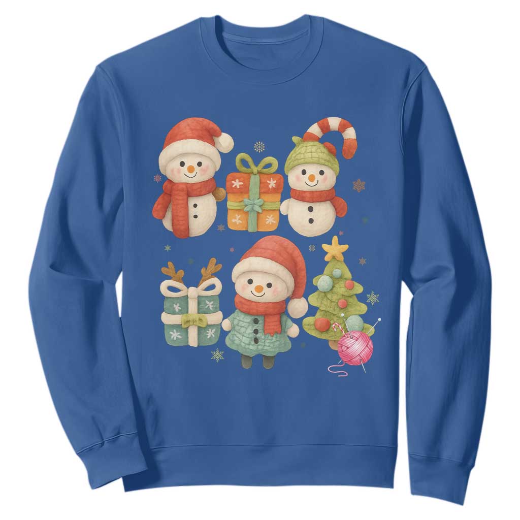 Crochet Christmas Sweatshirt Funny Xmas Gift For Crocheter TS12 Royal Blue Print Your Wear