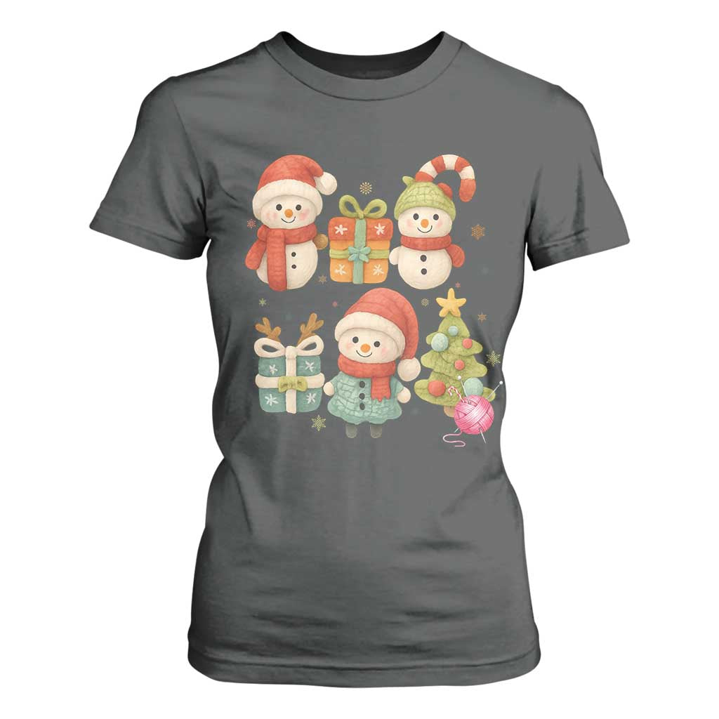 Crochet Christmas T Shirt For Women Funny Xmas Gift For Crocheter TS12 Dark Heather Print Your Wear