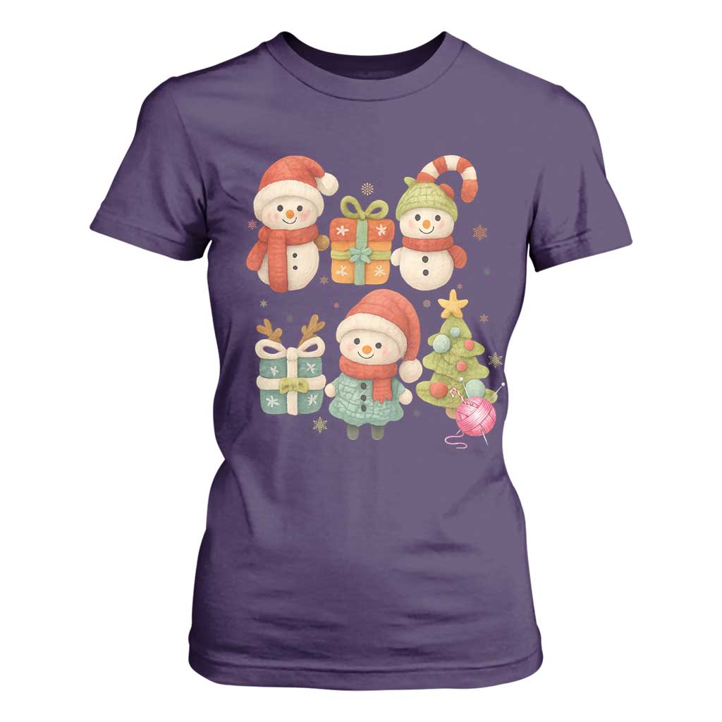 Crochet Christmas T Shirt For Women Funny Xmas Gift For Crocheter TS12 Purple Print Your Wear