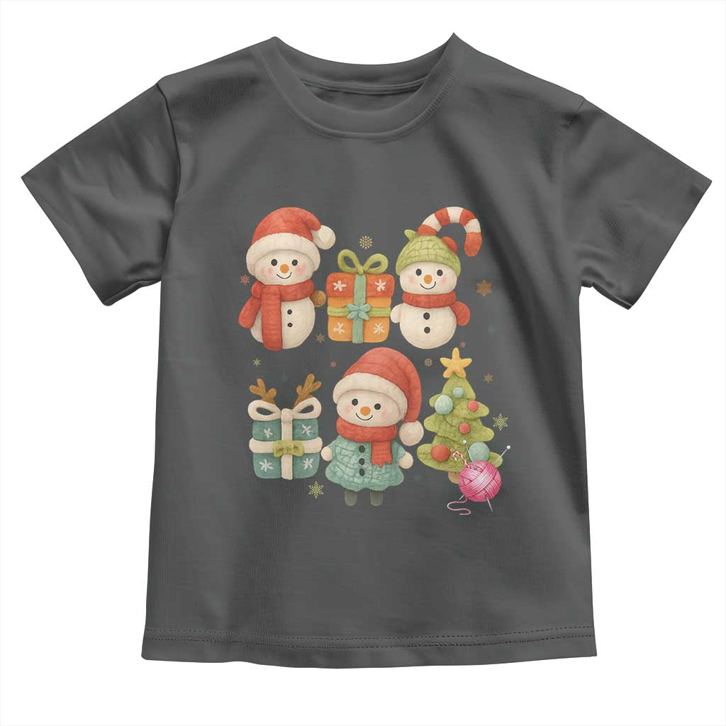 Crochet Christmas Toddler T Shirt Funny Xmas Gift For Crocheter TS12 Dark Heather Print Your Wear