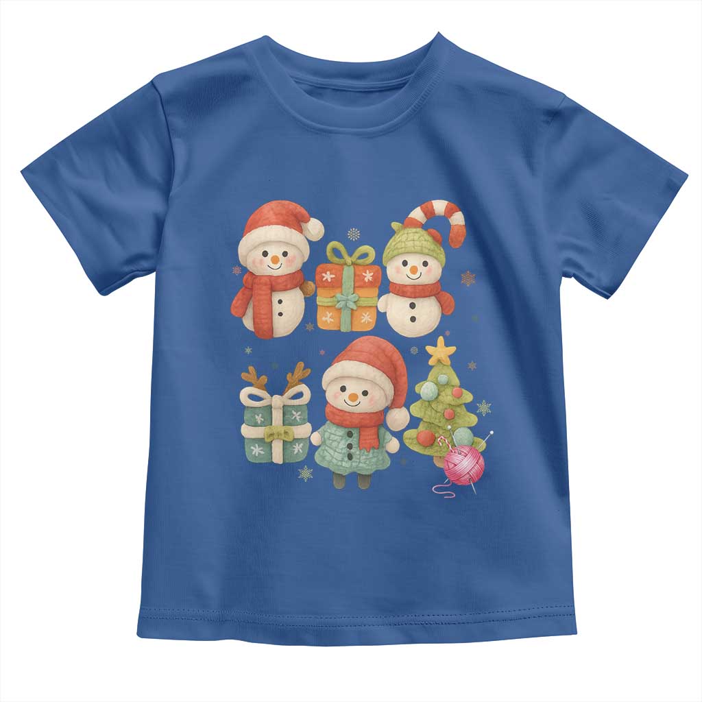 Crochet Christmas Toddler T Shirt Funny Xmas Gift For Crocheter TS12 Royal Blue Print Your Wear