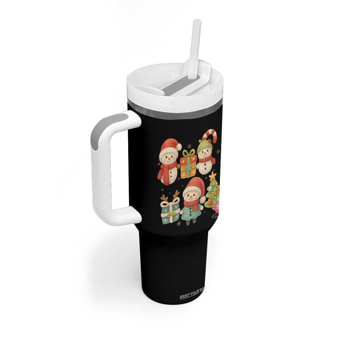 Crochet Christmas Tumbler With Handle Funny Xmas Gift For Crocheter TS12 Print Your Wear