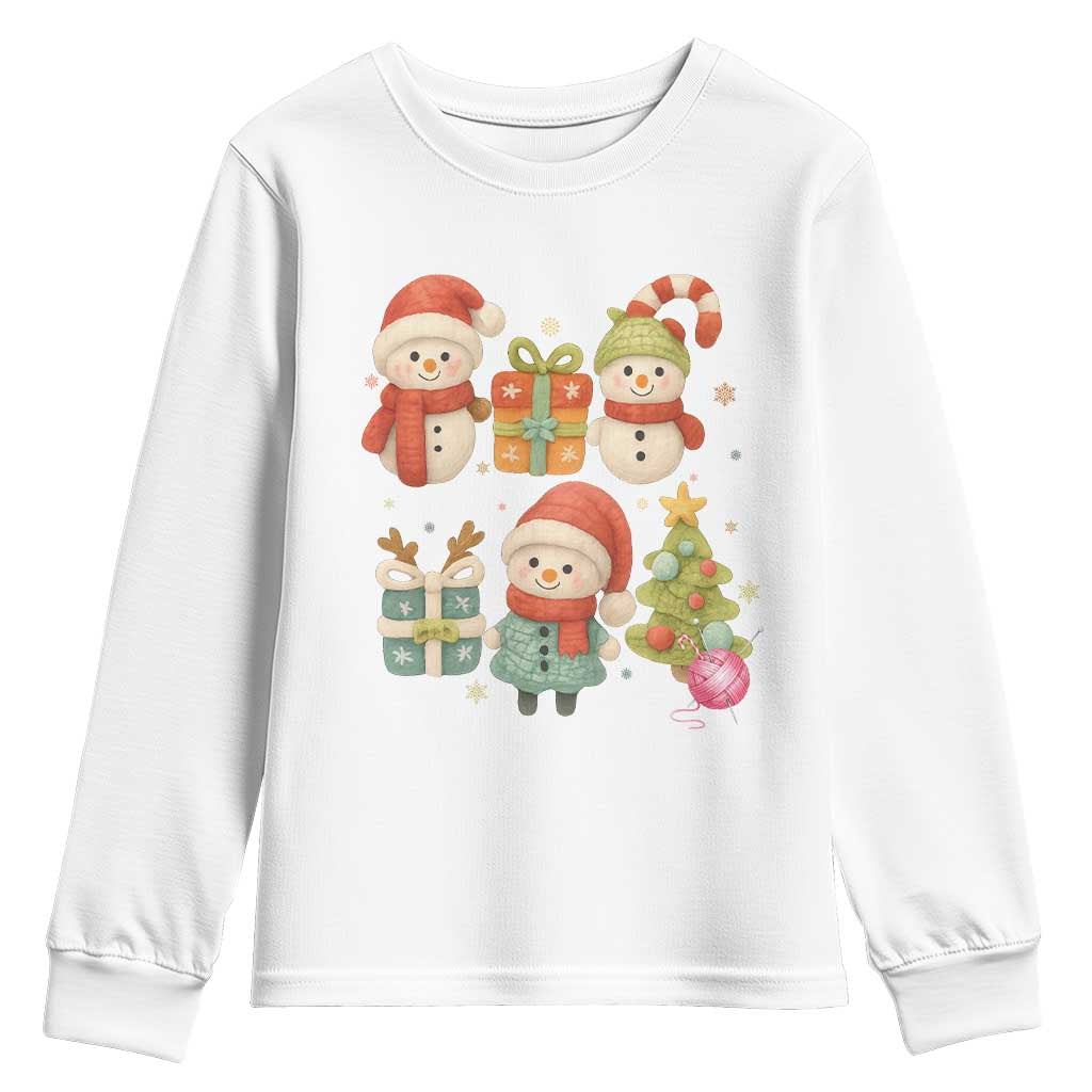 Crochet Christmas Youth Sweatshirt Funny Xmas Gift For Crocheter TS12 White Print Your Wear