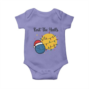 Knit The Halls Baby Onesie Funny Knitters Christmas Gift TS12 Violet Print Your Wear