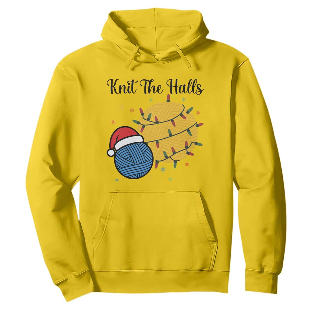 Knit The Halls Hoodie Funny Knitters Christmas Gift TS12 Daisy Print Your Wear