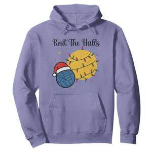 Knit The Halls Hoodie Funny Knitters Christmas Gift TS12 Violet Print Your Wear