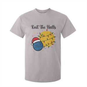 Knit The Halls T Shirt For Kid Funny Knitters Christmas Gift TS12 Ice Gray Print Your Wear