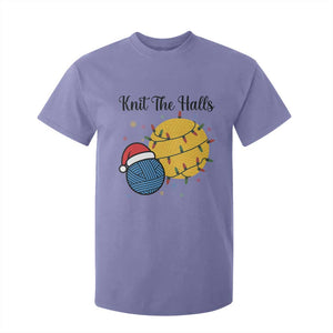 Knit The Halls T Shirt For Kid Funny Knitters Christmas Gift TS12 Violet Print Your Wear