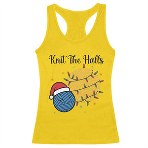 Knit The Halls Racerback Tank Top Funny Knitters Christmas Gift TS12 Daisy Print Your Wear