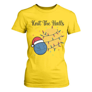 Knit The Halls T Shirt For Women Funny Knitters Christmas Gift TS12 Daisy Print Your Wear