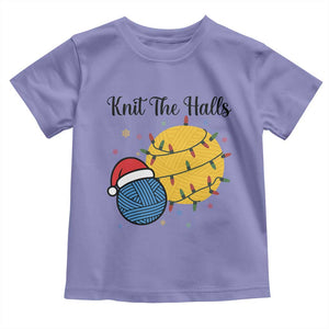 Knit The Halls Toddler T Shirt Funny Knitters Christmas Gift TS12 Violet Print Your Wear