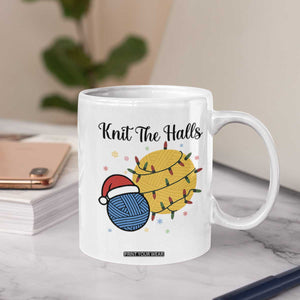 Knit The Halls Coffee Mug Funny Knitters Christmas Gift TS12 Print Your Wear