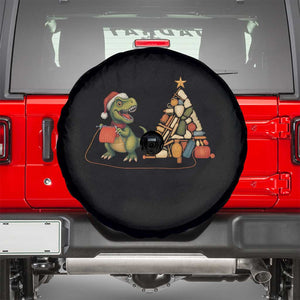 Christmas Dinosaur Knitting Spare Tire Cover Funny Yarn Tree Gift TS12 Black Print Your Wear