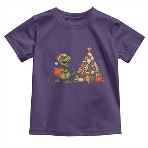 Christmas Dinosaur Knitting Toddler T Shirt Funny Yarn Tree Gift TS12 Purple Print Your Wear