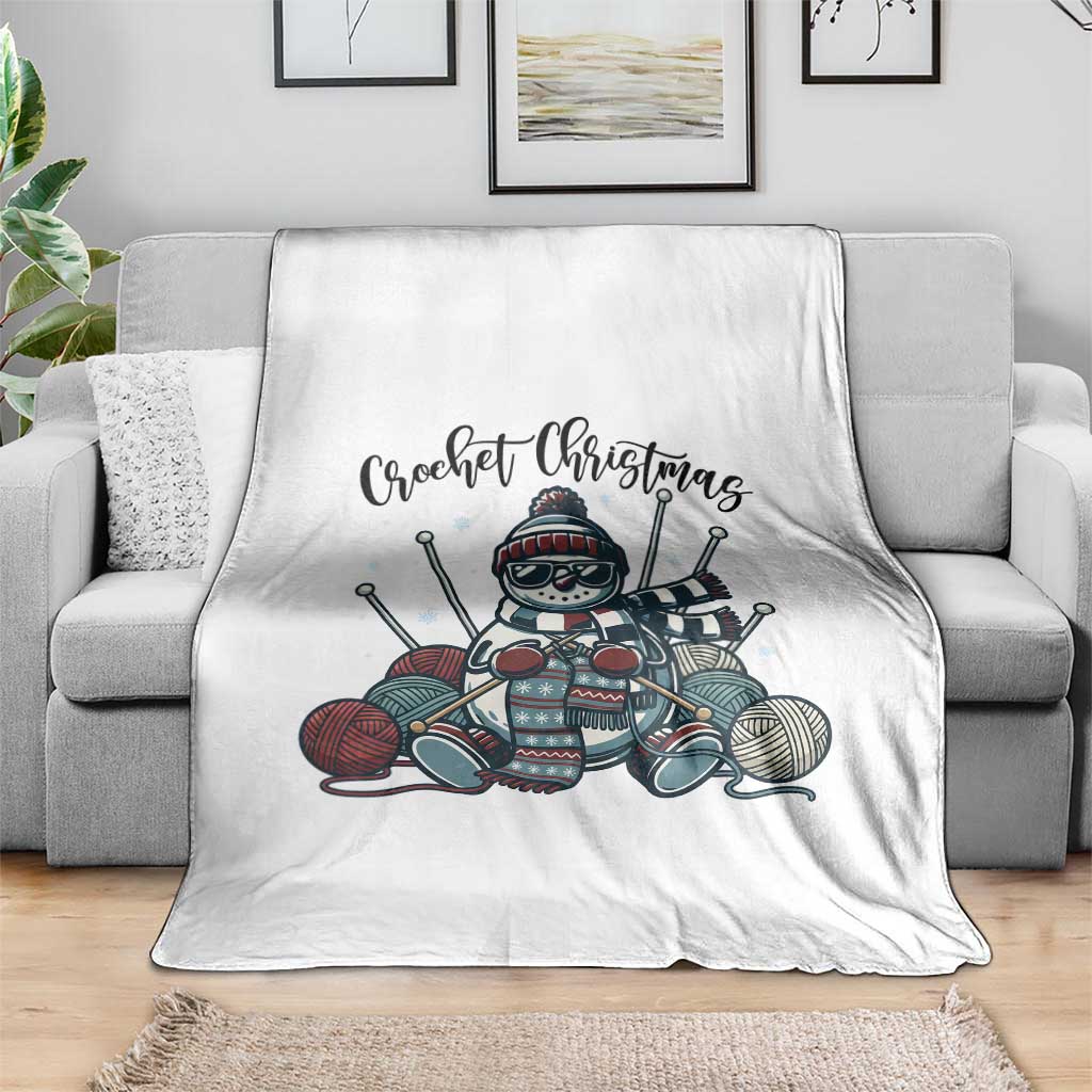 Crochet Christmas Throw Blanket Funny Snowman Crocheting Gift TS12 Print Your Wear