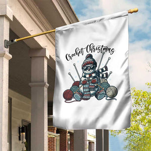 Crochet Christmas Garden Flag Funny Snowman Crocheting Gift TS12 Print Your Wear