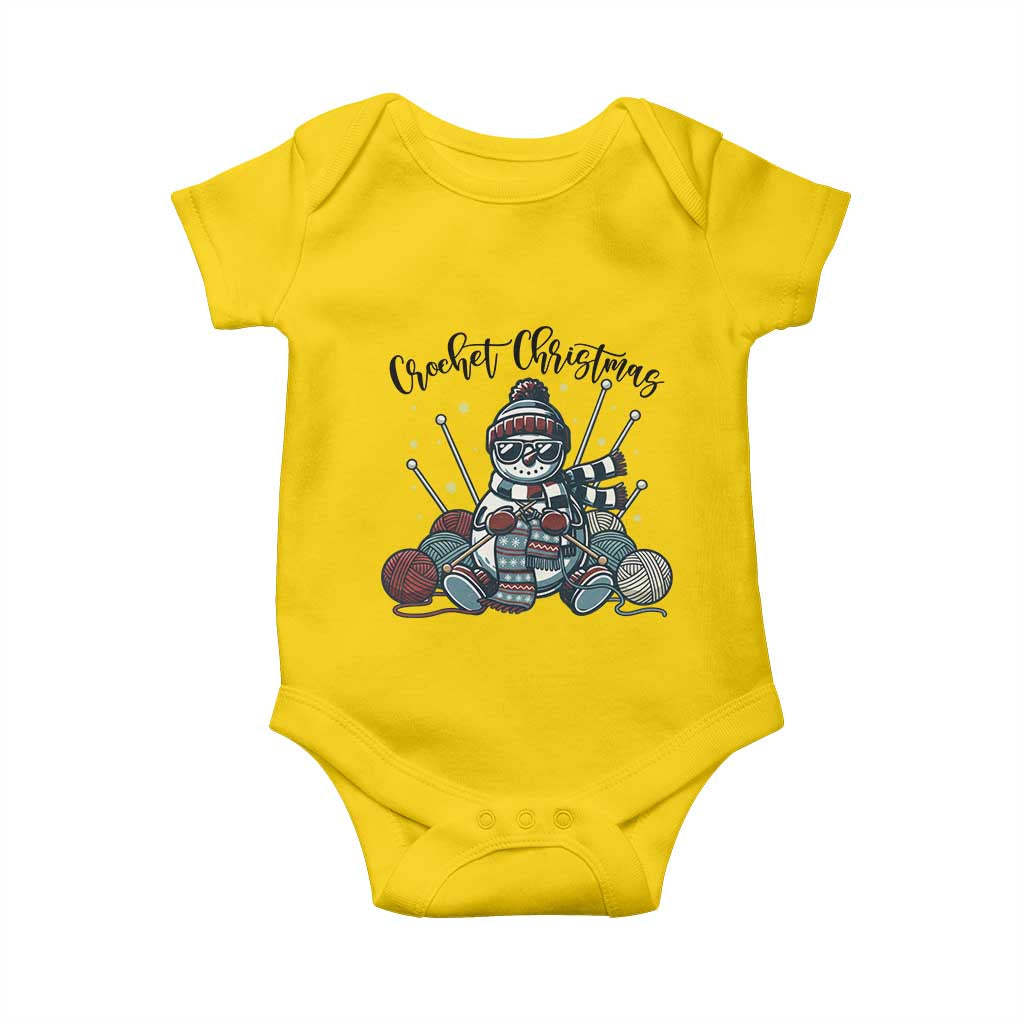 Crochet Christmas Baby Onesie Funny Snowman Crocheting Gift TS12 Daisy Print Your Wear