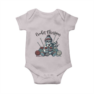 Crochet Christmas Baby Onesie Funny Snowman Crocheting Gift TS12 Ice Gray Print Your Wear