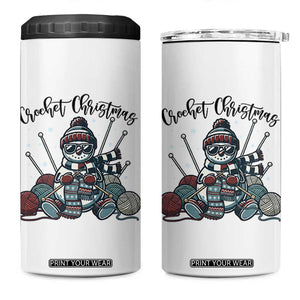 Crochet Christmas 4 in 1 Can Cooler Tumbler Funny Snowman Crocheting Gift TS12 One Size: 16 oz White Print Your Wear