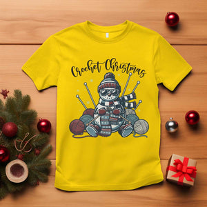 Crochet Christmas T Shirt Funny Snowman Crocheting Gift - Print Your Wear