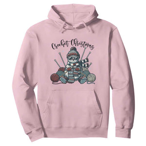 Crochet Christmas Hoodie Funny Snowman Crocheting Gift TS12 Light Pink Print Your Wear