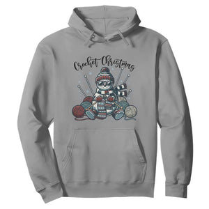 Crochet Christmas Hoodie Funny Snowman Crocheting Gift TS12 Sport Gray Print Your Wear