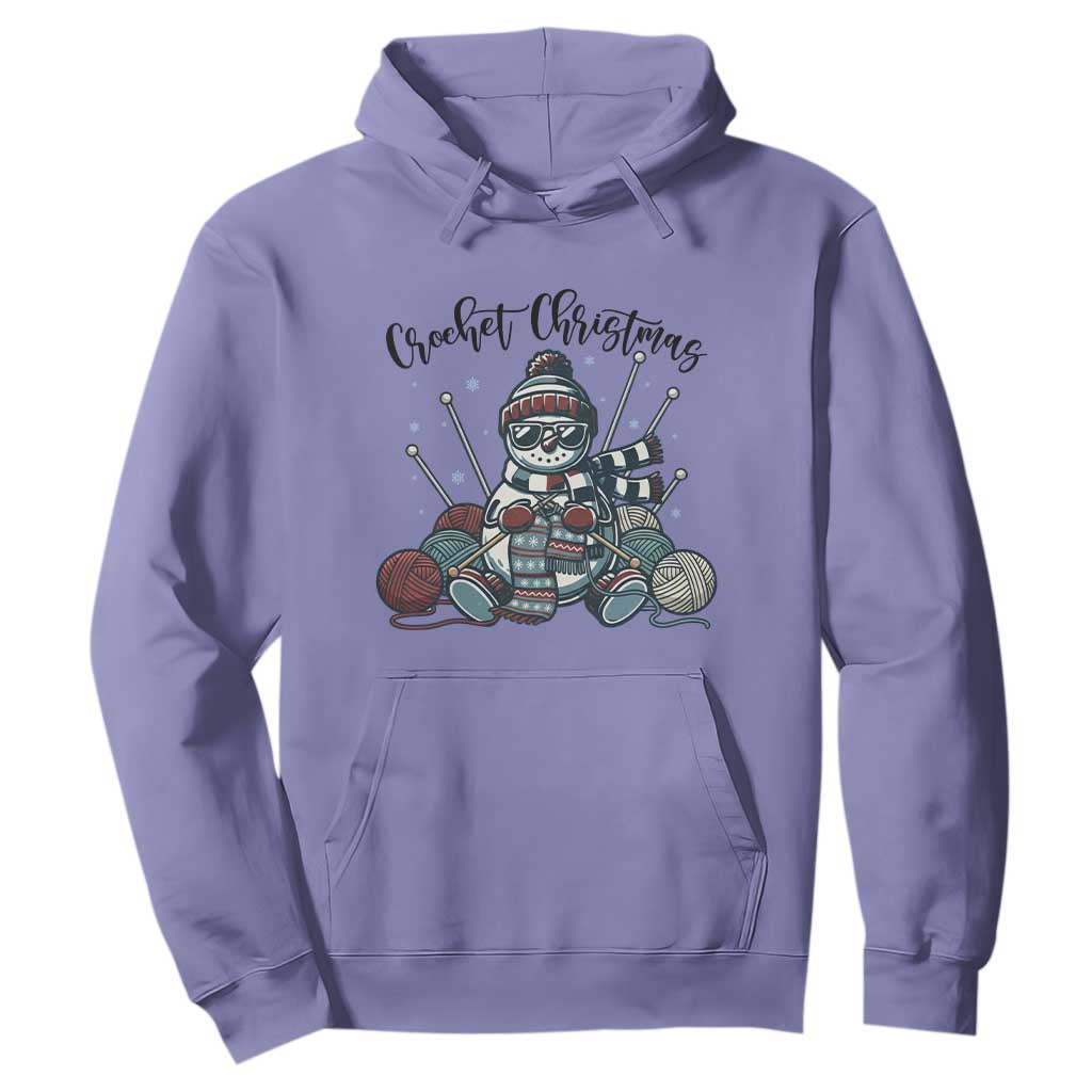 Crochet Christmas Hoodie Funny Snowman Crocheting Gift TS12 Violet Print Your Wear