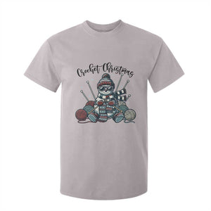 Crochet Christmas T Shirt For Kid Funny Snowman Crocheting Gift TS12 Ice Gray Print Your Wear
