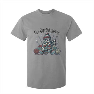 Crochet Christmas T Shirt For Kid Funny Snowman Crocheting Gift TS12 Sport Gray Print Your Wear