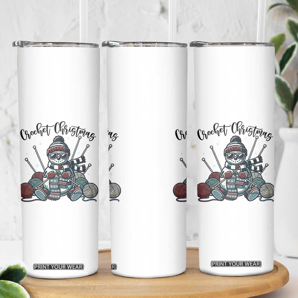 Crochet Christmas Skinny Tumbler Funny Snowman Crocheting Gift TS12 Print Your Wear
