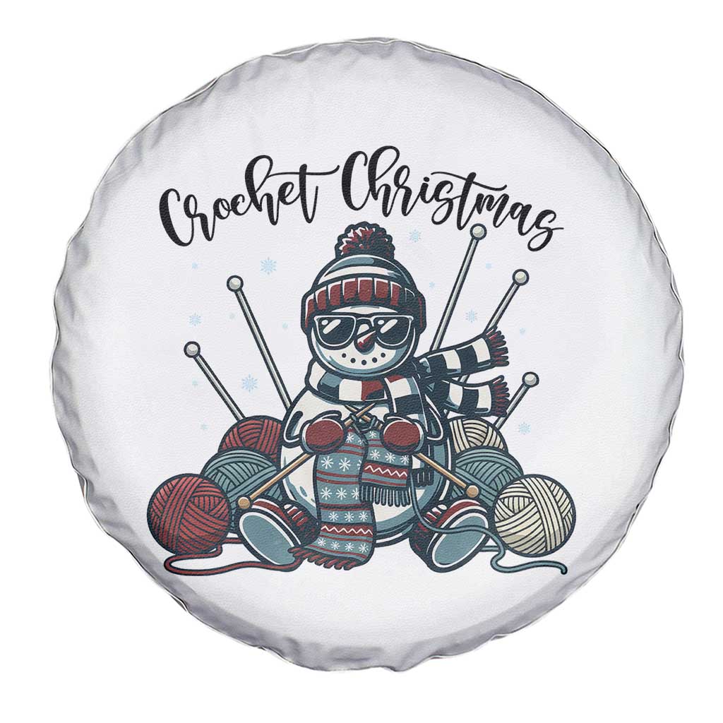 Crochet Christmas Spare Tire Cover Funny Snowman Crocheting Gift TS12 Print Your Wear