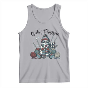 Crochet Christmas Tank Top Funny Snowman Crocheting Gift TS12 Athletic Heather Print Your Wear