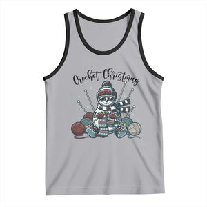 Crochet Christmas Tank Top Funny Snowman Crocheting Gift TS12 Athletic Heather Black Print Your Wear